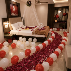 Balloon Decoration in Room for Romantic Surprise for Him
