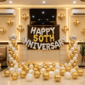 Simple Balloon Decoration at home Anniversary Party