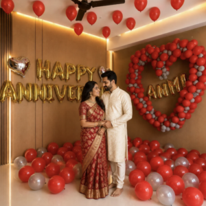 Heart Balloon Decoration Romantic Anniversary surprise