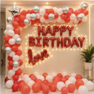 Balloon Decoration Surprise for Husband Birthday