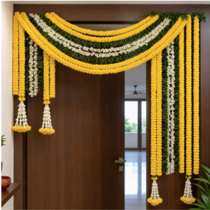Front Door Decoration with Flowers